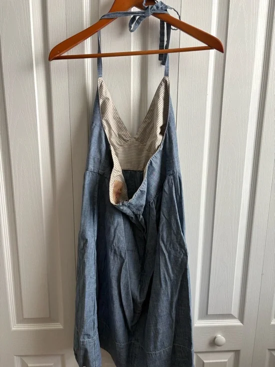 Gap Chambray Halter Dress Size 10 - Picture 3 of 5